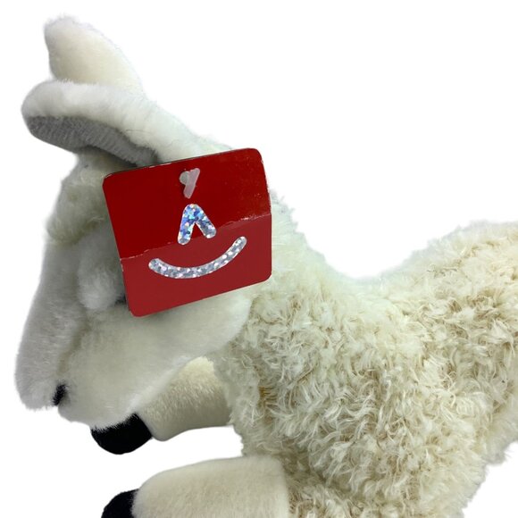 Aurora Realistic Llama Alpaca Plush Stuffed Animal Laying Lying Down NWT Cream - Picture 6 of 10